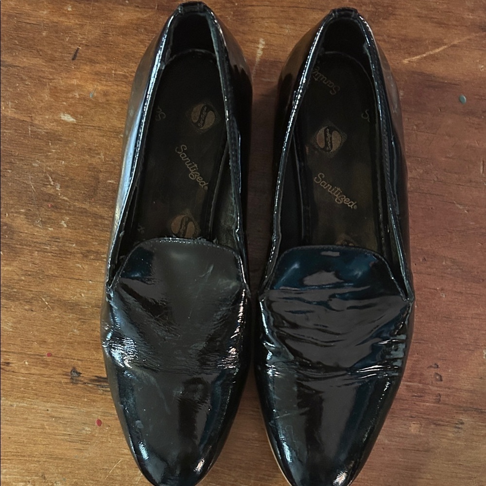 Massimo Dutti Black Patent Leather Loafers | Made in Portugal | EU 37